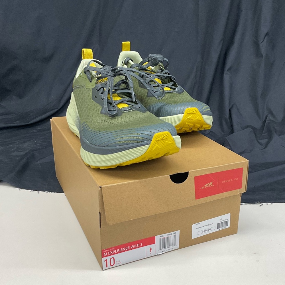 Altra Mens Experience Wild 2 Trail Shoes - Olive & Yellow
